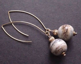 Ivory and gold earrings