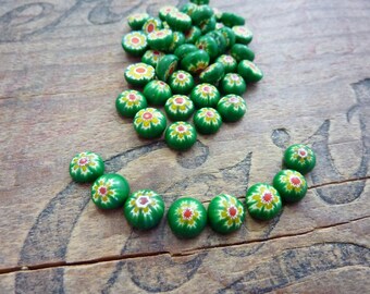 Cabochon Vintage Venetian Millefiori Small Cabochon (8) ET114-13