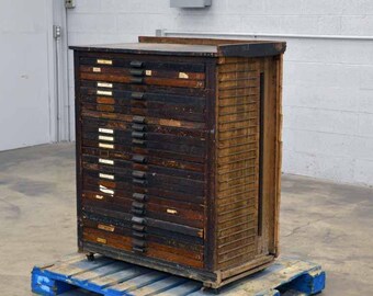 Hamiltion Type Case Printers Cabinet 24 Drawer #30