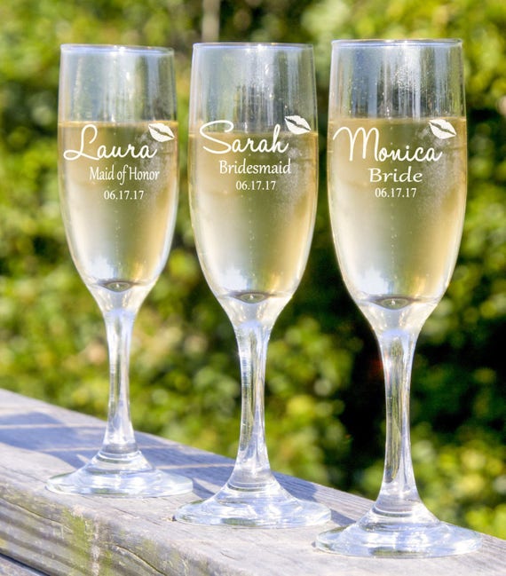 Champagne Glasses Bridal Shower Toast Champagne Flute