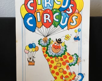 Vintage Circus Circus Hotel Notebook, Vintage Clowns, Vintage Circus