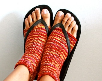Custom Yoga Socks - Toeless Heel-less - Knit Stirrup Socks for Women - VARIOUS COLORS AVAILABLE