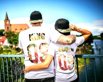 King and Queen Couples T-shirt Set, King and Queen Couples Shirt Set, 100% cotton Tee, UNISEX