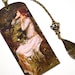 Mini Bookmark with Bronze Pendant - Painting - Pre-Raphaelite - Waterhouse - Handmade