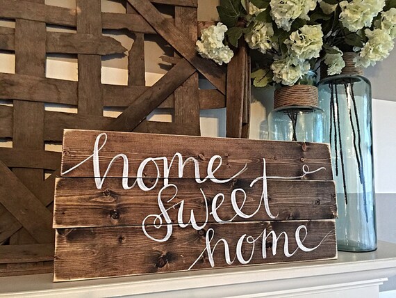 Home Decor Hand Painted Wood Sign Rustic Decor