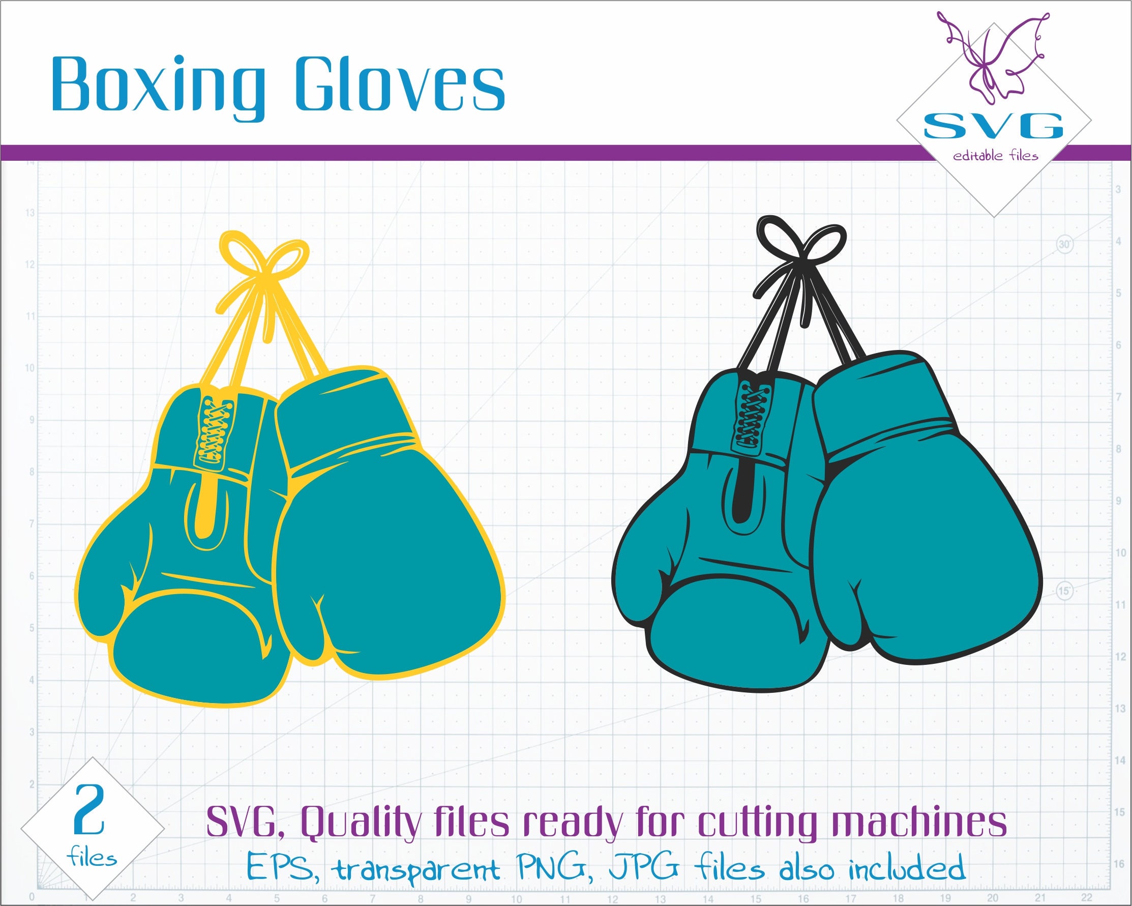Download Teal Boxing Gloves SVG clip art Vector clipart Boxing SVG