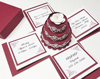 Exploding Box Invitation Exploding Boxes Exploding Box Wedding Invitation Exploding Box Card
