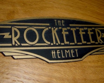ROCKETEER HELMET Display Nameplate Placard!
