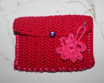 Handmade Crochet Pouch & FREE Keychain