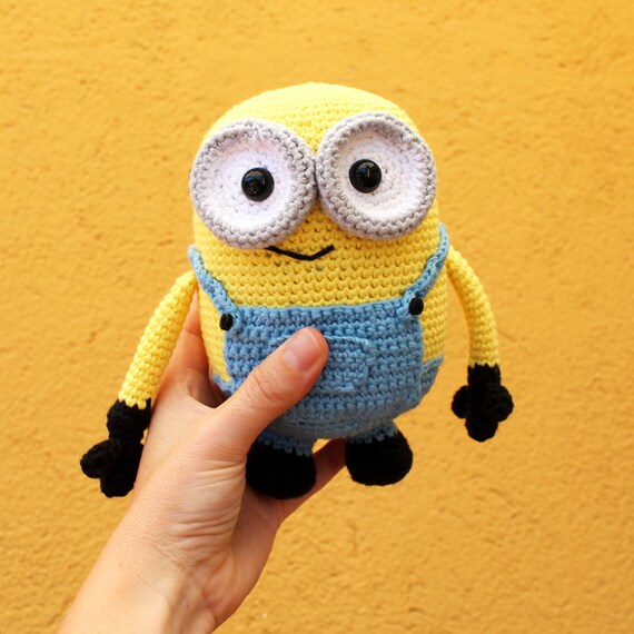 Minion Bob - Dolls and Toys. Minions Doll, Geek Crochet, Kids, Children Gift, Funny Dolls, Nerd Art, Amigurumi Toy, Made to Order, Nursery