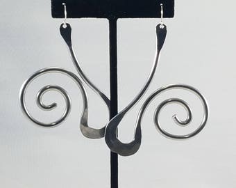 Aluminum statement large lightweight earrings