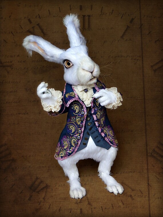 alice in wonderland white rabbit soft toy