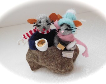 Needle felted mice - felt mouse - cute mouse - felt mouse - - Handmade mouse - felt cute mouse - cute little mouse