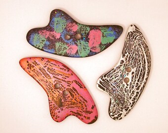 Unusual Huge Funky Handmade Button, 3 styles