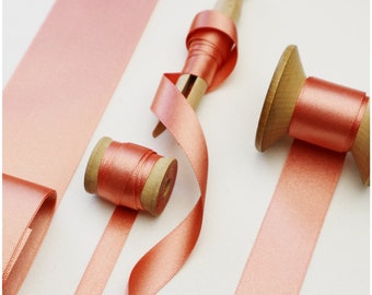 Rose Gold Satin Ribbon. 20 meters of Rose Gold Ribbon. Rose Gold Wedding Ribbon. Rose Gold Ribbon. RoseGold Ribbon. Rose Gold Gift Wrapping