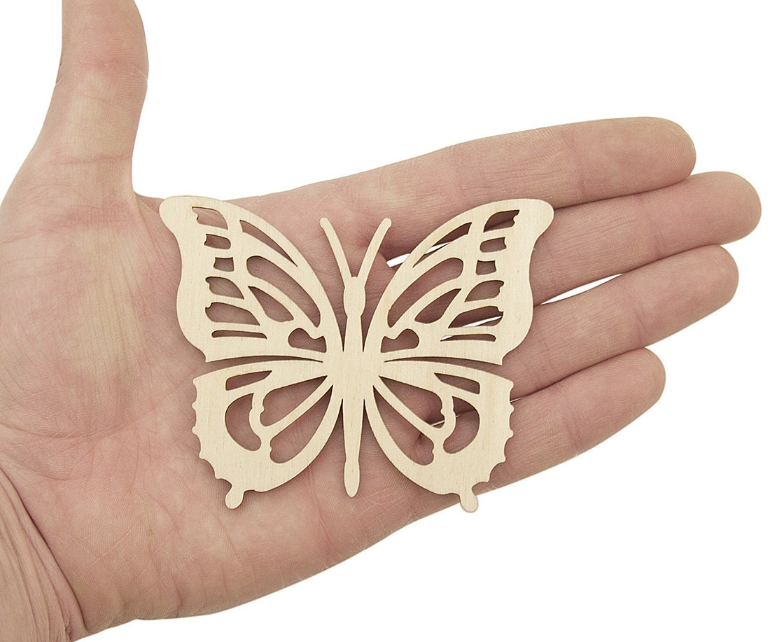 Wooden Butterfly 9cm Shape Wood Cut Out Butterflies