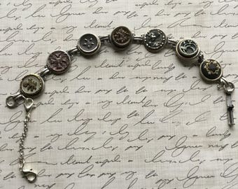 Vintage Victorian Button Bracelet