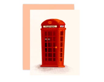 London Phone Booth Card