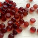 Vintage Glass nailhead beads round Garnet Red 3mm 48 doll buttons