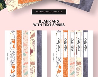 Binder Cover Printable, Set of 5 Covers + Spines, Binder Insert, Planner Cover, Teacher Binder, School Binder Insert, Printable Binder Cover
