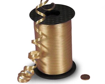 Gold Ribbon 500 yards Gold Curling Balloon Ribbon Party Supplies Gift Wrap Craft Gold Ribbon, white ribbon, silver ribbon, coral ribbon
