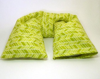Organic Cotton Flaxseed Neck Wrap with Washable Pillow Cover with Organic herbs - Flax seed pillow - heat pack - cold pack - Mom gift