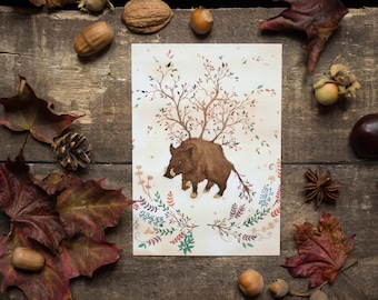 The Earth Boar - postcard