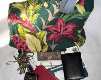 Vintage 50s Floral Totebag or Purse