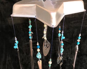 recycled silverware windchime