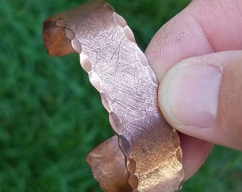 Hand Hammered Copper Bracelet, Copper Jewelry, Handmade Jewelry, Copper Pipe Bracelet, Arthritis Bracelet,