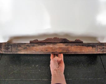 Vintage Carved Wood Pediment Furniture Architectural Salvage Scrolled Trim