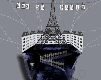 Eiffel et Maison, Eiffel tower, Paris, Childrens, Cityscape, Rue De Paris, Paris Apartment, Chanel, Digital download