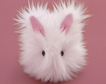 Stuffed Easter Bunny Stuffed Animal Cute Plush Toy Bunny Kawaii Plushie Cottonball the White Fluffy Faux Fur Bunny Rabbit Small 4x5 Inches