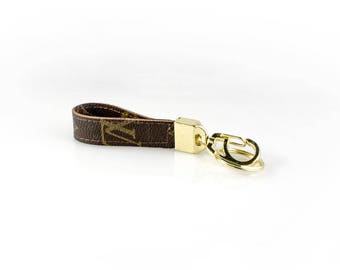 Louis Vuitton, Vuitton, Recycled, Reworked, Upcycled, Repurposed, Louis Vuitton Keychain, Key Fob, Gold Keychain, Keepall, Neverfull