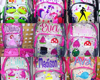 Custom Personalized Clear Backpack