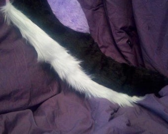 Black and White Purple Spot Fursuit Tail