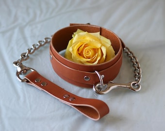 Collar with Chain Leash