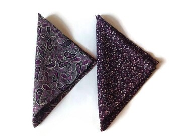 for men/gift idea/plum paisley pocket square aubergine liberty floral mens hanky/gift for boyfriend/gift for husband/gift for men/gift groom