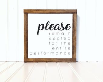 Please remain seated | Etsy