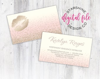Lipsense Business Card, Personalized Business Card, Lipsense Card, Custom SeneGence Distributor Business Card, SeneGence Card, Digital File