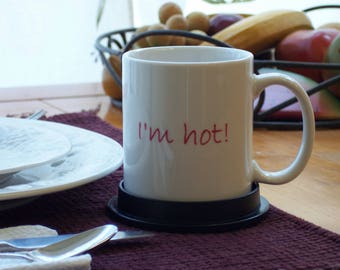 Drink Coaster & Mugtopper - A Coaster that Covers your Mug and Keeps your Hot beverages Hot! Set of 2. Free Shipping!