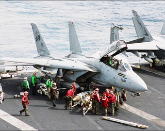 Poster, Many Sizes Available; F-14D Tomcat Fighter Squadron 31 Uss Abrahm Lincoln