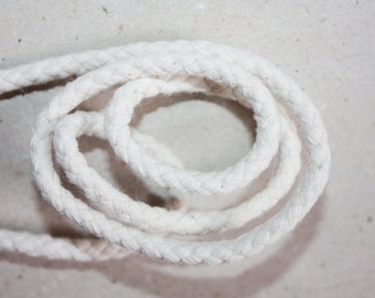 5 mm Cotton Rope =22 Yards = 20.12 Meters Natural and Elegant 100 % COTTON BRAIDED CORD - Bulky Yarn - Super Bulky Yarn- Macrame Cotton Cord