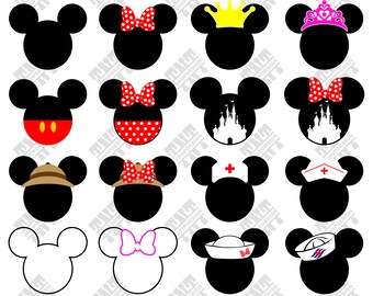Mickey Head svg - Mickey Head vector - Mickey Head digital clipart for Print, Design or more , files download svg, png, dxf