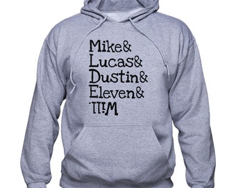 Mike Lucas Dustin Eleven Will sweatshirt/ Stranger Things hoodie/ Stranger Things Characters pullover/ Fan gift/ jumper/ sweater/ (Q233)