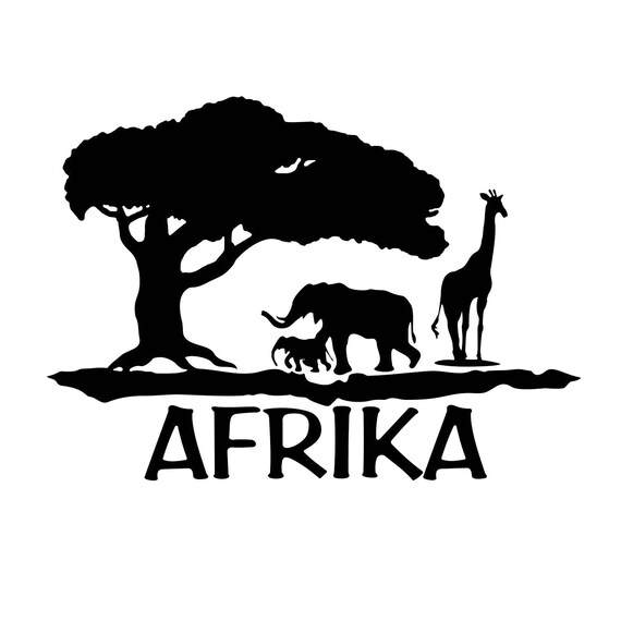 Download Africa elephant giraffe Graphics SVG Dxf EPS Png Cdr Ai Pdf