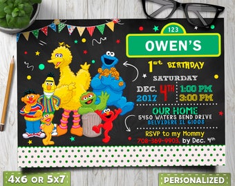 sesame street birthday, sesame street birthday invitation, sesame street invitation, sesame street invitation for girl, sesame street invite