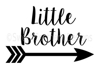 Little brother with arrow SVG instant download design for cricut or silhouette