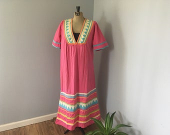 Vintage Kaftan House Dress 1960s
