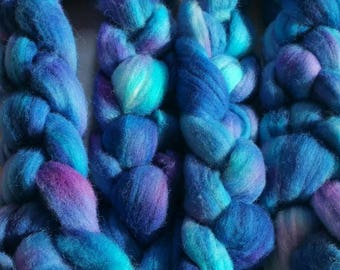 2 wool roving for spinning or felting "Nouméa"
